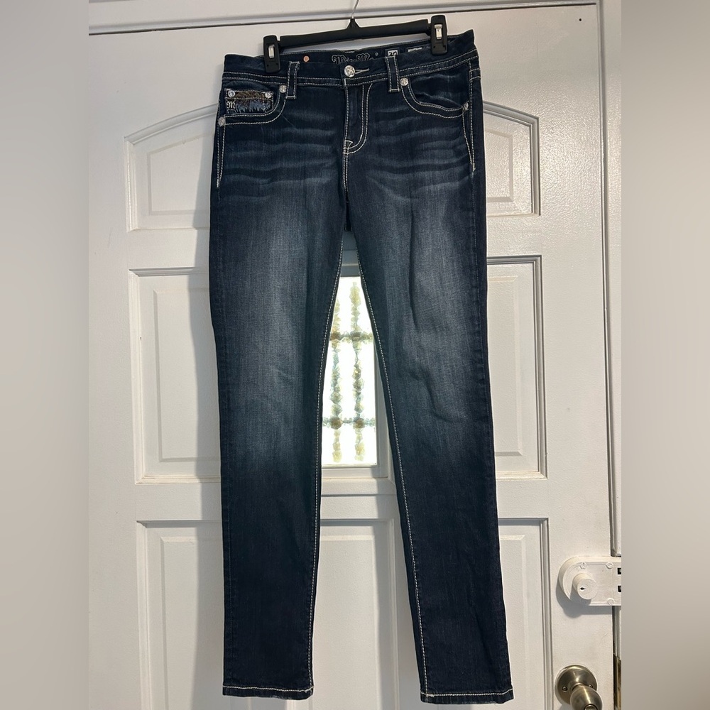 Miss Me Dark Indigo Straight Leg Skinny Jeans